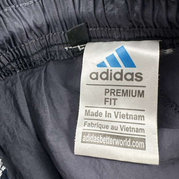 VTG Adidas Tear Away Windbreaker Track Pants Men Large Blue Side Snap Y2K - Picture 2 of 16